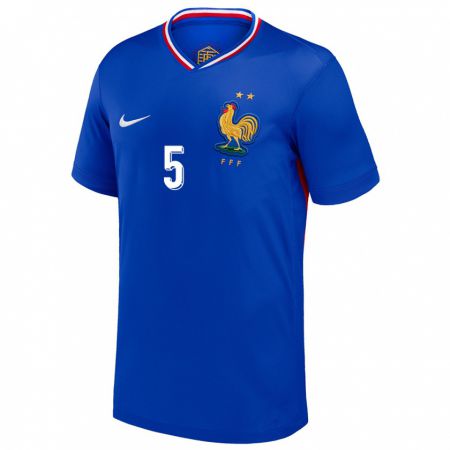 Kandiny Niño Camiseta Francia Aissatou Tounkara #5 Azul 1ª Equipación 24-26 La Camisa Chile