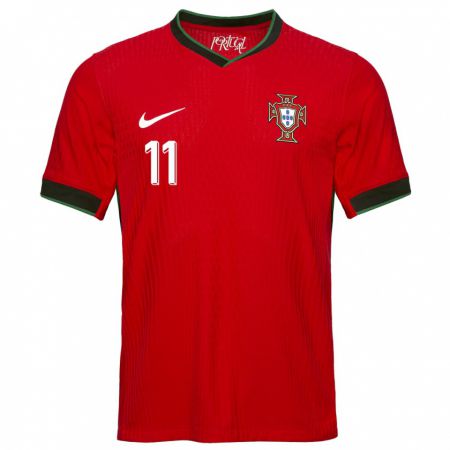 Kandiny Niño Camiseta Portugal Joao Felix #11 Rojo 1ª Equipación 24-26 La Camisa Chile