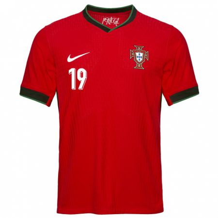 Kandiny Niño Camiseta Portugal Rodrigo Ribeiro #19 Rojo 1ª Equipación 24-26 La Camisa Chile