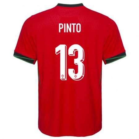 Kandiny Niño Camiseta Portugal Fatima Pinto #13 Rojo 1ª Equipación 24-26 La Camisa Chile