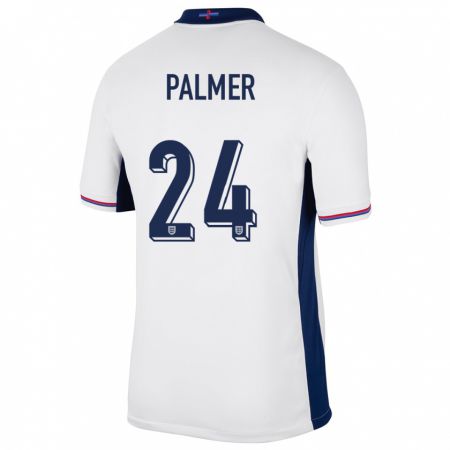 Kandiny Niño Camiseta Inglaterra Cole Palmer #24 Blanco 1ª Equipación 24-26 La Camisa Chile