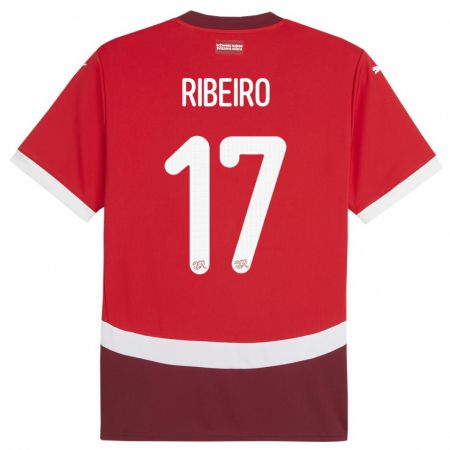 Kandiny Niño Camiseta Suiza Joel Ribeiro #17 Rojo 1ª Equipación 24-26 La Camisa Chile