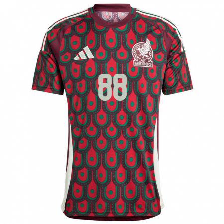 Kandiny Niño Camiseta México Maricarmen Reyes #88 Granate 1ª Equipación 24-26 La Camisa Chile