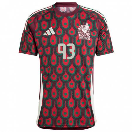 Kandiny Niño Camiseta México Rebeca Bernal #93 Granate 1ª Equipación 24-26 La Camisa Chile