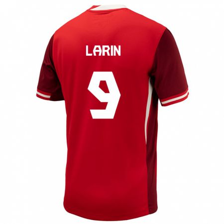 Kandiny Niño Camiseta Canadá Cyle Larin #9 Rojo 1ª Equipación 24-26 La Camisa Chile