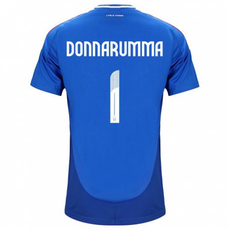 Kandiny Niño Camiseta Italia Gianluigi Donnarumma #1 Azul 1ª Equipación 24-26 La Camisa Chile