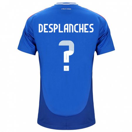 Kandiny Niño Camiseta Italia Sebastiano Desplanches #0 Azul 1ª Equipación 24-26 La Camisa Chile