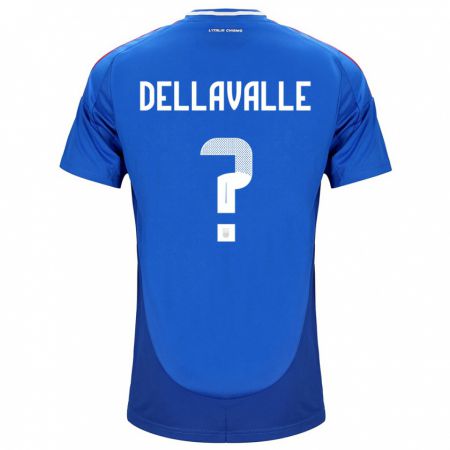Kandiny Niño Camiseta Italia Alessandro Dellavalle #0 Azul 1ª Equipación 24-26 La Camisa Chile