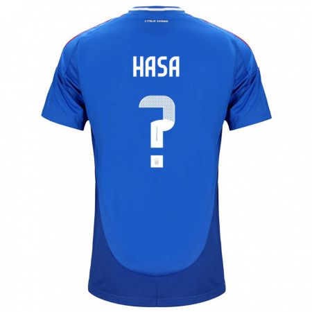 Kandiny Niño Camiseta Italia Luis Hasa #0 Azul 1ª Equipación 24-26 La Camisa Chile