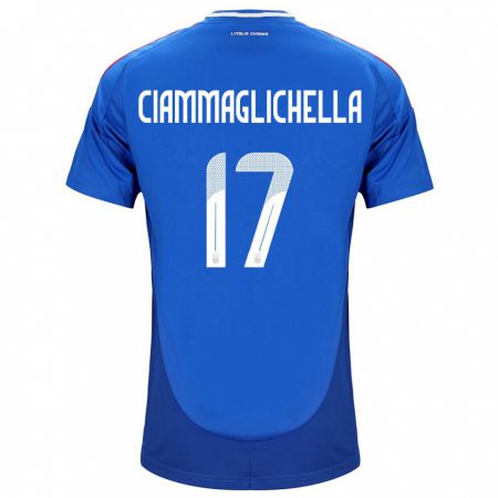 Kandiny Niño Camiseta Italia Aaron Ciammaglichella #17 Azul 1ª Equipación 24-26 La Camisa Chile