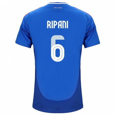 Kandiny Niño Camiseta Italia Diego Ripani #6 Azul 1ª Equipación 24-26 La Camisa Chile