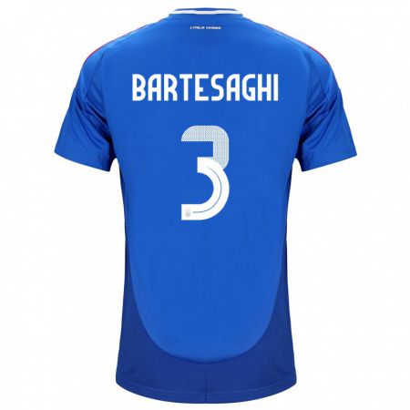 Kandiny Niño Camiseta Italia Davide Bartesaghi #3 Azul 1ª Equipación 24-26 La Camisa Chile