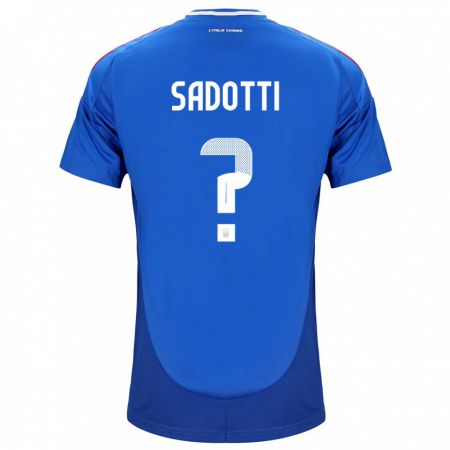 Kandiny Niño Camiseta Italia Edoardo Sadotti #0 Azul 1ª Equipación 24-26 La Camisa Chile