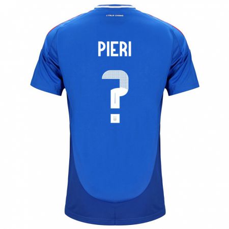 Kandiny Niño Camiseta Italia Giacomo De Pieri #0 Azul 1ª Equipación 24-26 La Camisa Chile