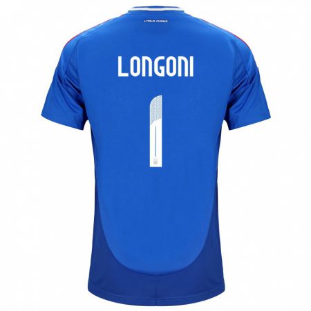 Kandiny Niño Camiseta Italia Alessandro Longoni #1 Azul 1ª Equipación 24-26 La Camisa Chile