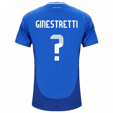 Kandiny Niño Camiseta Italia Davide Ginestretti #0 Azul 1ª Equipación 24-26 La Camisa Chile