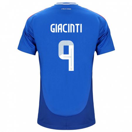 Kandiny Niño Camiseta Italia Valentina Giacinti #9 Azul 1ª Equipación 24-26 La Camisa Chile