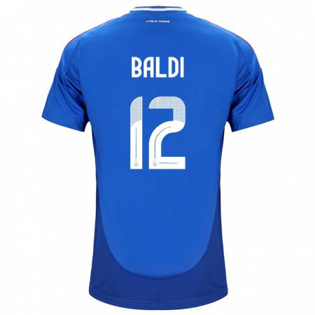 Kandiny Niño Camiseta Italia Rachele Baldi #12 Azul 1ª Equipación 24-26 La Camisa Chile