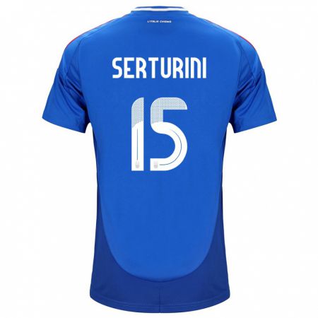 Kandiny Niño Camiseta Italia Annamaria Serturini #15 Azul 1ª Equipación 24-26 La Camisa Chile