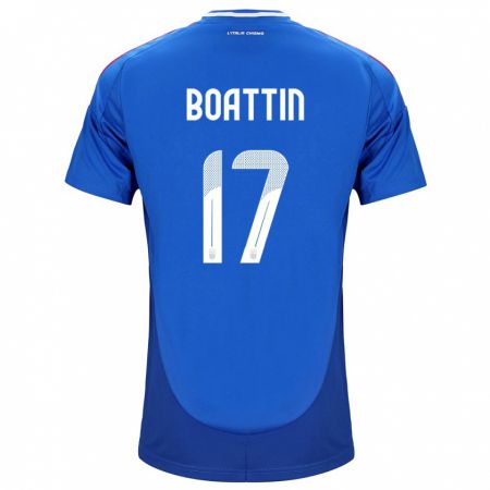 Kandiny Niño Camiseta Italia Lisa Boattin #17 Azul 1ª Equipación 24-26 La Camisa Chile