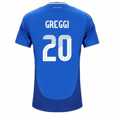 Kandiny Niño Camiseta Italia Giada Greggi #20 Azul 1ª Equipación 24-26 La Camisa Chile