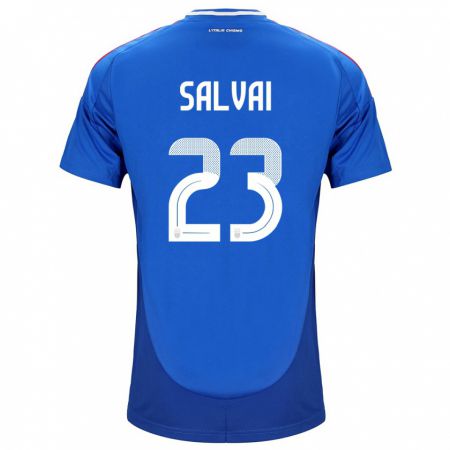 Kandiny Niño Camiseta Italia Cecilia Salvai #23 Azul 1ª Equipación 24-26 La Camisa Chile