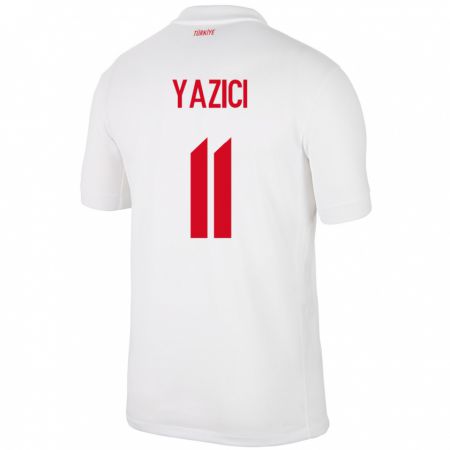 Kandiny Niño Camiseta Turquía Yusuf Yazıcı #11 Blanco 1ª Equipación 24-26 La Camisa Chile