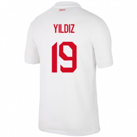 Kandiny Niño Camiseta Turquía Kenan Yıldız #19 Blanco 1ª Equipación 24-26 La Camisa Chile