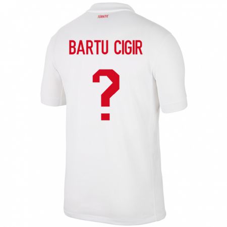 Kandiny Niño Camiseta Turquía Can Bartu Çığır #0 Blanco 1ª Equipación 24-26 La Camisa Chile