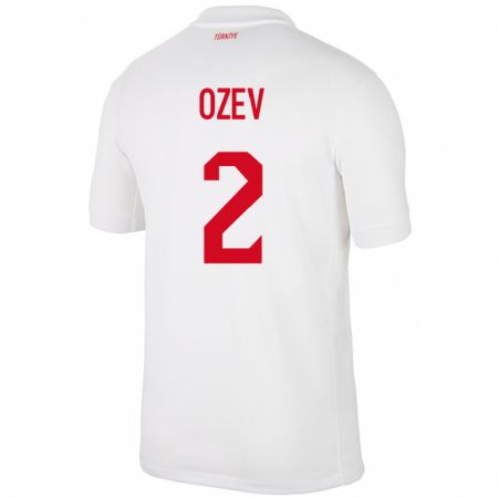 Kandiny Niño Camiseta Turquía Ümran Özev #2 Blanco 1ª Equipación 24-26 La Camisa Chile