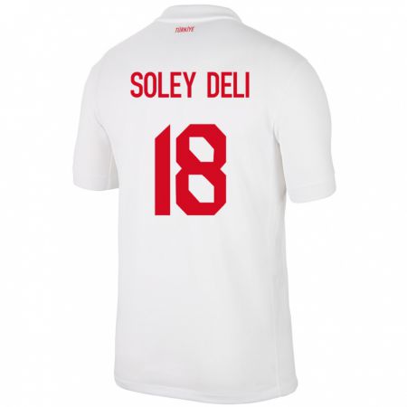 Kandiny Niño Camiseta Turquía Dilara Soley Deli #18 Blanco 1ª Equipación 24-26 La Camisa Chile