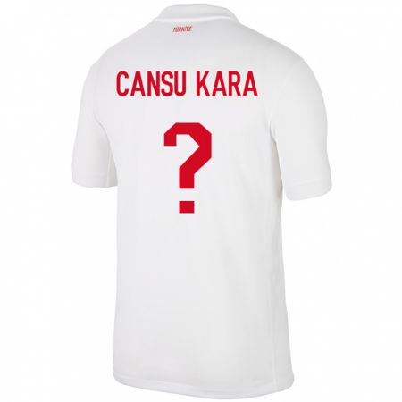 Kandiny Niño Camiseta Turquía İlayda Cansu Kara #0 Blanco 1ª Equipación 24-26 La Camisa Chile