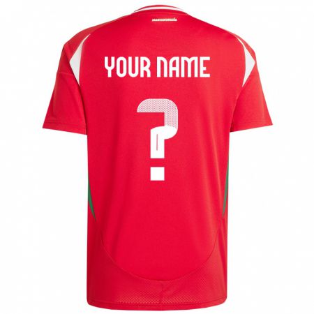 Kandiny Niño Camiseta Hungría Su Nombre #0 Rojo 1ª Equipación 24-26 La Camisa Chile