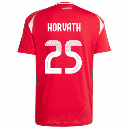 Kandiny Niño Camiseta Hungría Krisztofer Horváth #25 Rojo 1ª Equipación 24-26 La Camisa Chile