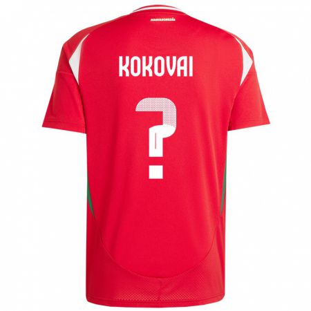 Kandiny Niño Camiseta Hungría Csongor Kokovai #0 Rojo 1ª Equipación 24-26 La Camisa Chile