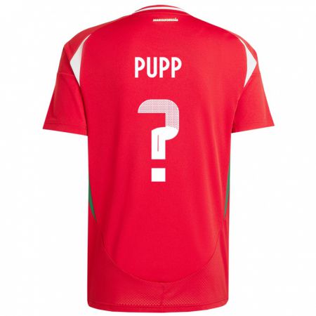 Kandiny Niño Camiseta Hungría Zétény Pupp #0 Rojo 1ª Equipación 24-26 La Camisa Chile