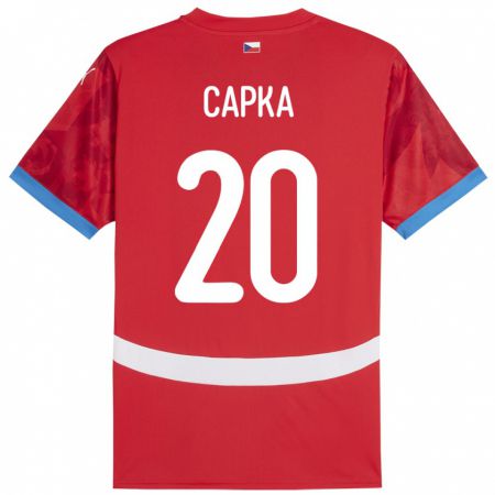 Kandiny Niño Camiseta Chequia Filip Capka #20 Rojo 1ª Equipación 24-26 La Camisa Chile