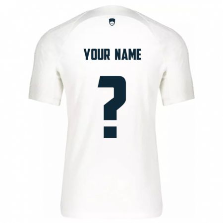 Kandiny Niño Camiseta Eslovenia Su Nombre #0 Blanco 1ª Equipación 24-26 La Camisa Chile