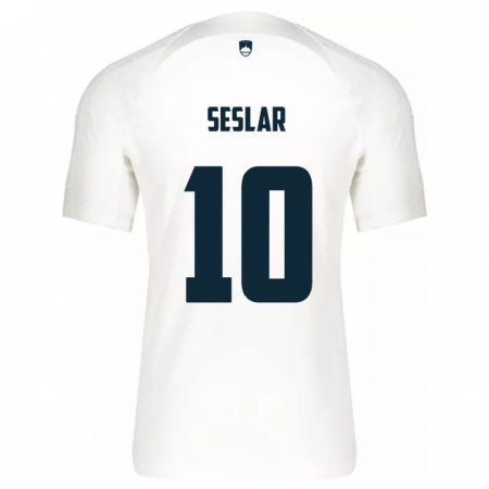 Kandiny Niño Camiseta Eslovenia Svit Seslar #10 Blanco 1ª Equipación 24-26 La Camisa Chile