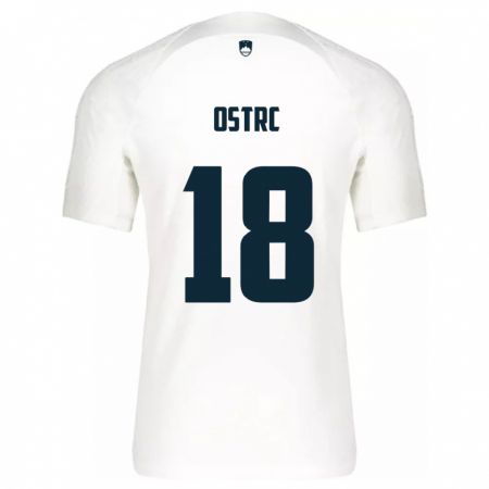 Kandiny Niño Camiseta Eslovenia Enrik Ostrc #18 Blanco 1ª Equipación 24-26 La Camisa Chile