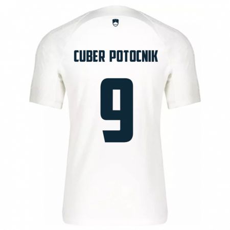 Kandiny Niño Camiseta Eslovenia Jaka Cuber Potocnik #9 Blanco 1ª Equipación 24-26 La Camisa Chile
