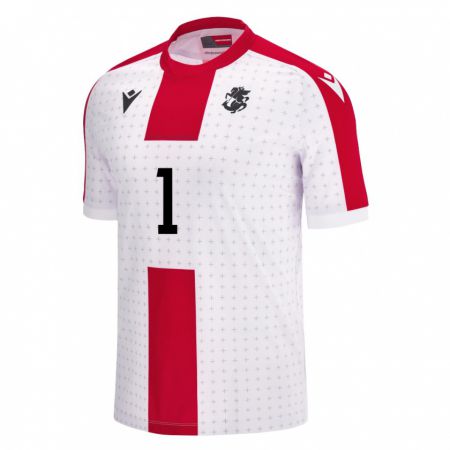 Kandiny Niño Camiseta Georgia Soso Kopaliani #1 Blanco 1ª Equipación 24-26 La Camisa Chile