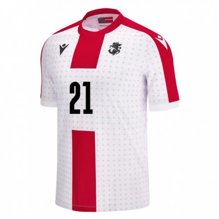 Kandiny Niño Camiseta Georgia Karse #21 Blanco 1ª Equipación 24-26 La Camisa Chile