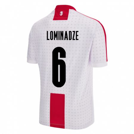 Kandiny Niño Camiseta Georgia Nodar Lominadze #6 Blanco 1ª Equipación 24-26 La Camisa Chile