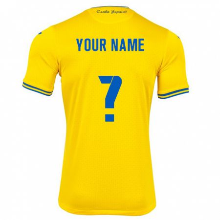 Kandiny Niño Camiseta Ucrania Su Nombre #0 Amarillo 1ª Equipación 24-26 La Camisa Chile