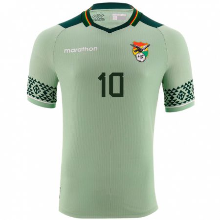 Kandiny Niño Camiseta Bolivia Ramiro Vaca #10 Verde Claro 1ª Equipación 24-26 La Camisa Chile