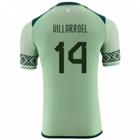 Kandiny Niño Camiseta Bolivia Moisés Villarroel #14 Verde Claro 1ª Equipación 24-26 La Camisa Chile