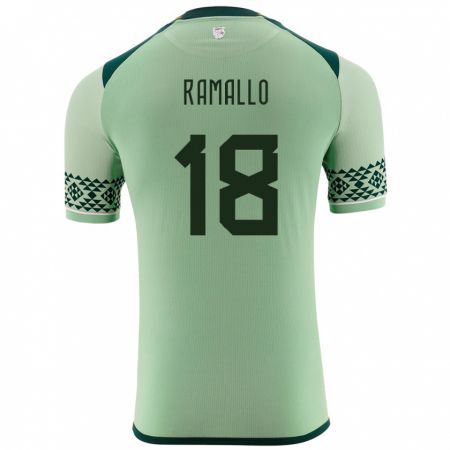 Kandiny Niño Camiseta Bolivia Rodrigo Ramallo #18 Verde Claro 1ª Equipación 24-26 La Camisa Chile