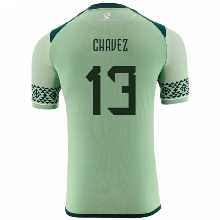 Kandiny Niño Camiseta Bolivia Lucas Chávez #13 Verde Claro 1ª Equipación 24-26 La Camisa Chile