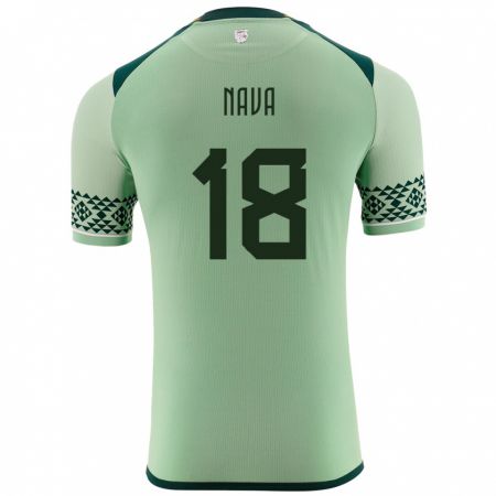 Kandiny Niño Camiseta Bolivia Fernando Nava #18 Verde Claro 1ª Equipación 24-26 La Camisa Chile